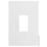 Placa 1 Módulo Vertical com Suporte 4x2 - RECTA BRANCO SATIN FOSCO